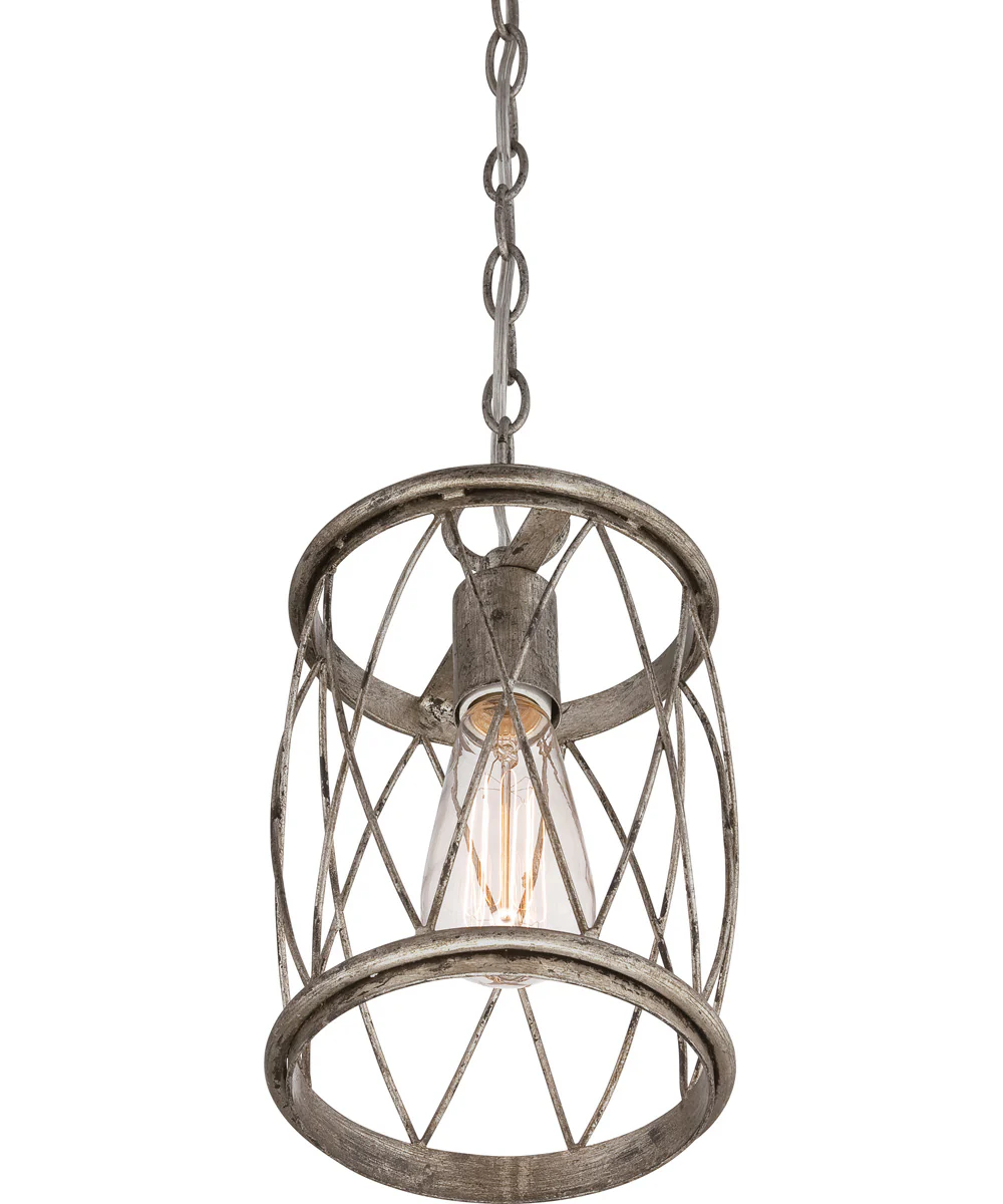 Dury Small 1-light Mini Pendant Century Silver Leaf - Image 5