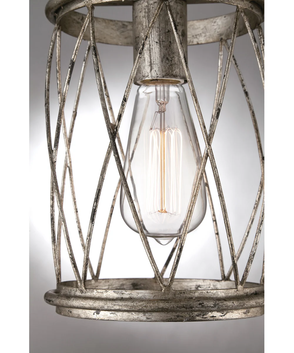 Dury Small 1-light Mini Pendant Century Silver Leaf - Image 6