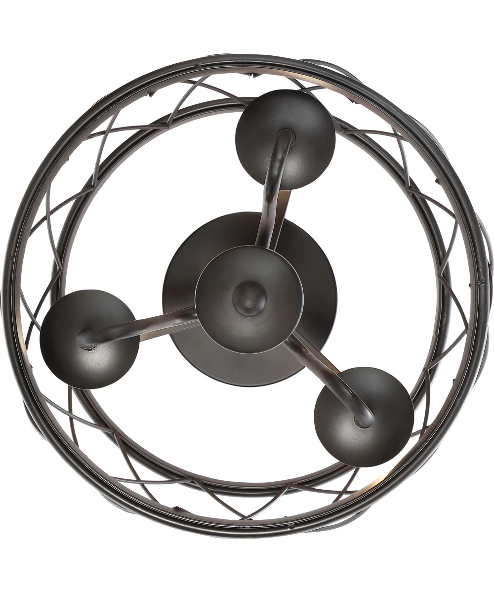Dury Small 3-light Semi Flush Mount Palladian Bronze - Image 6
