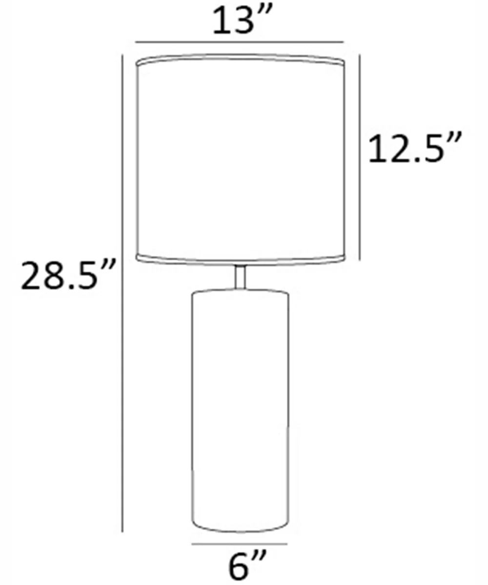Dustin 1-Light Table Lamp Dark Brown Ceramichrome/ White Linen Shade - Image 5