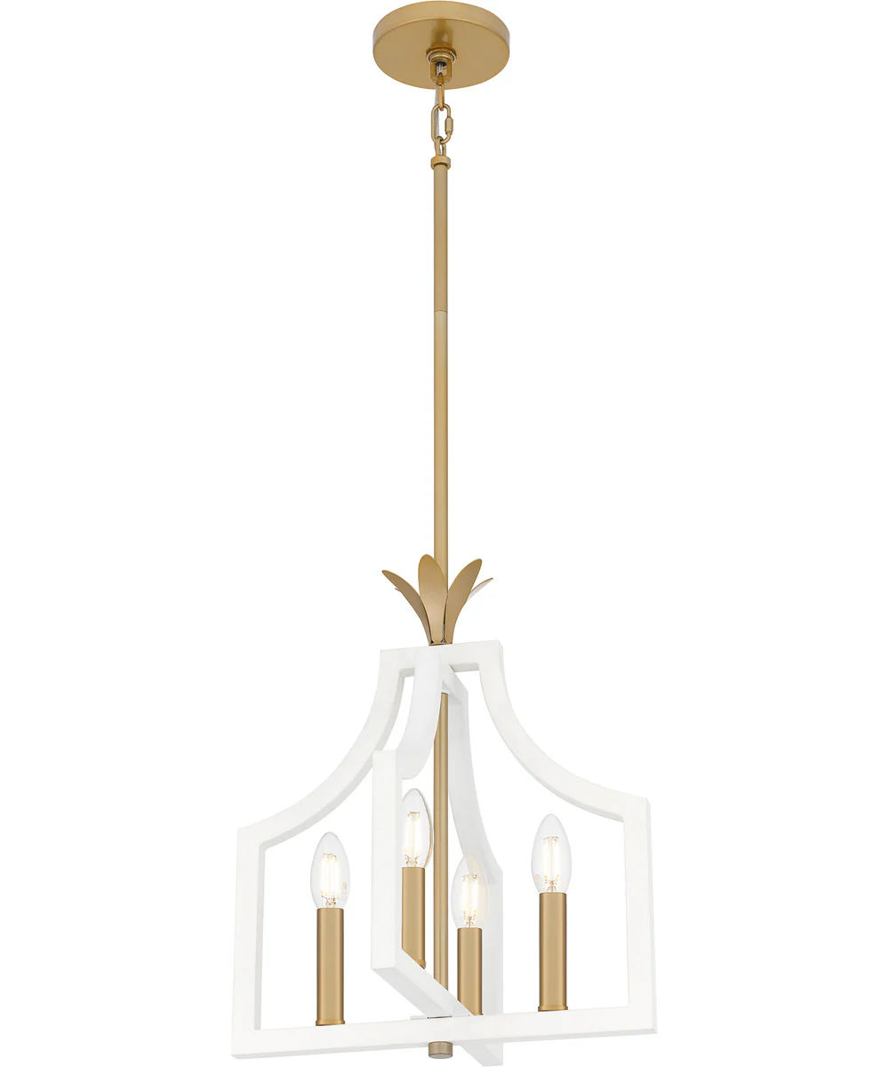 Dusty Lane 4-light Pendant Matte White - Image 4