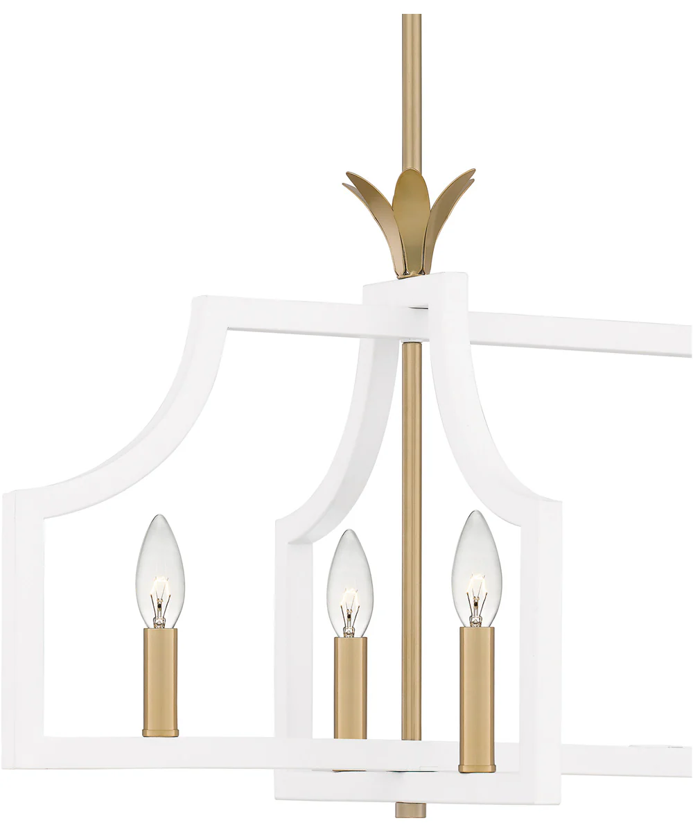 Dusty Lane Medium 6-light Island Light Matte White - Image 6