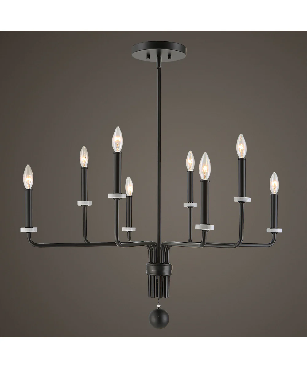 Ebony Elegance 8 Light Chandelier - Image 2