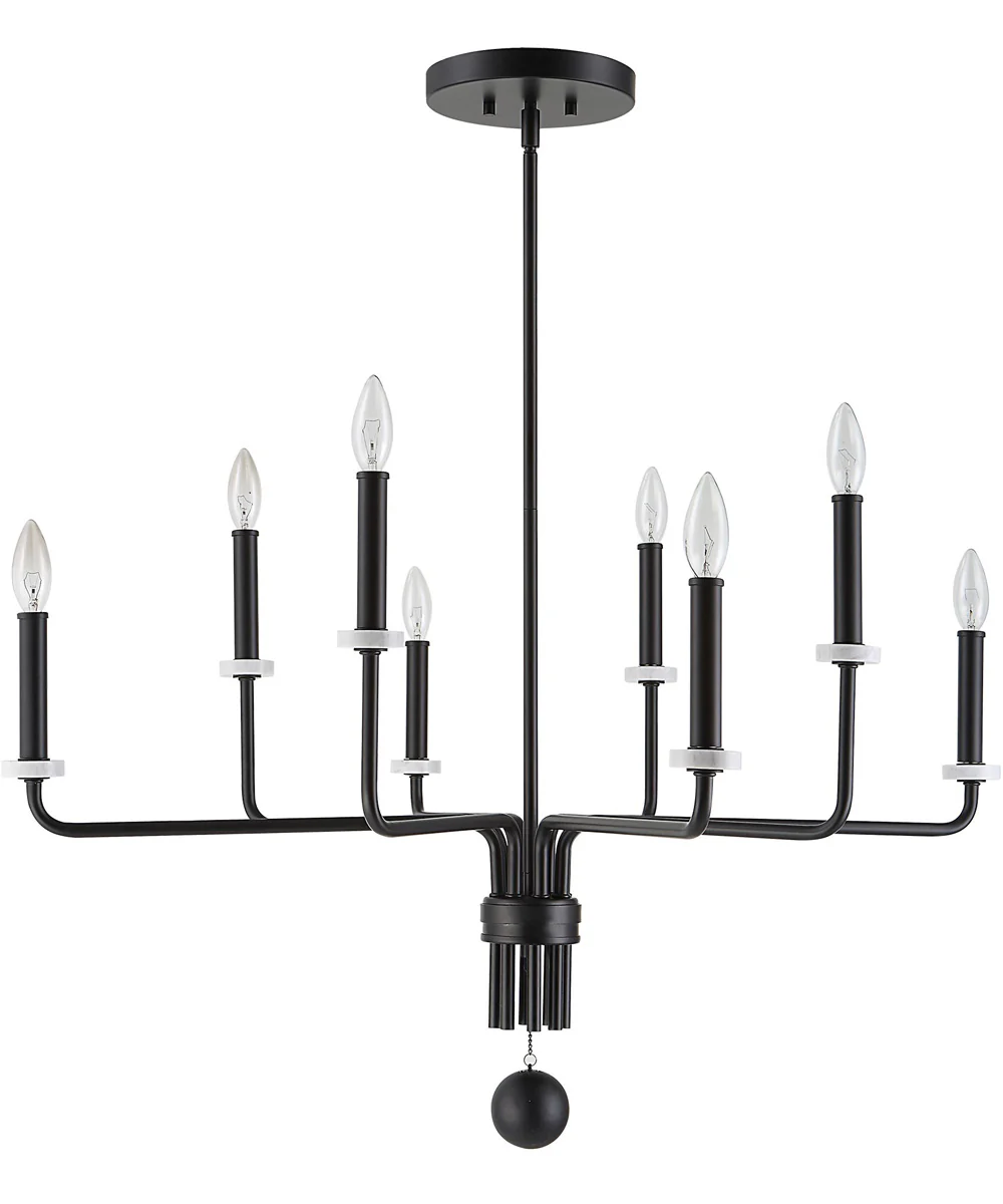 Ebony Elegance 8 Light Chandelier - Image 3