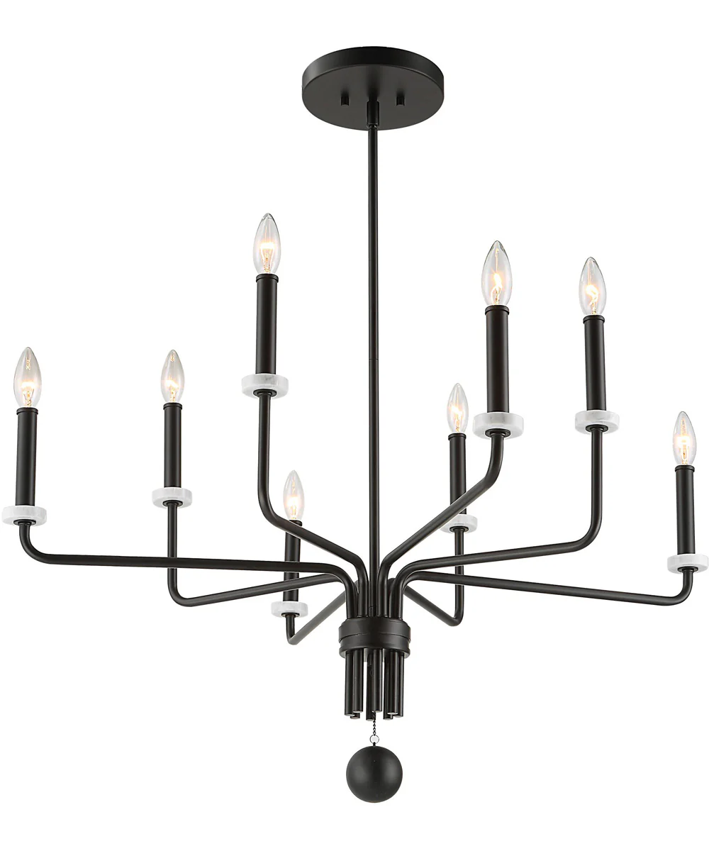 Ebony Elegance 8 Light Chandelier - Image 4