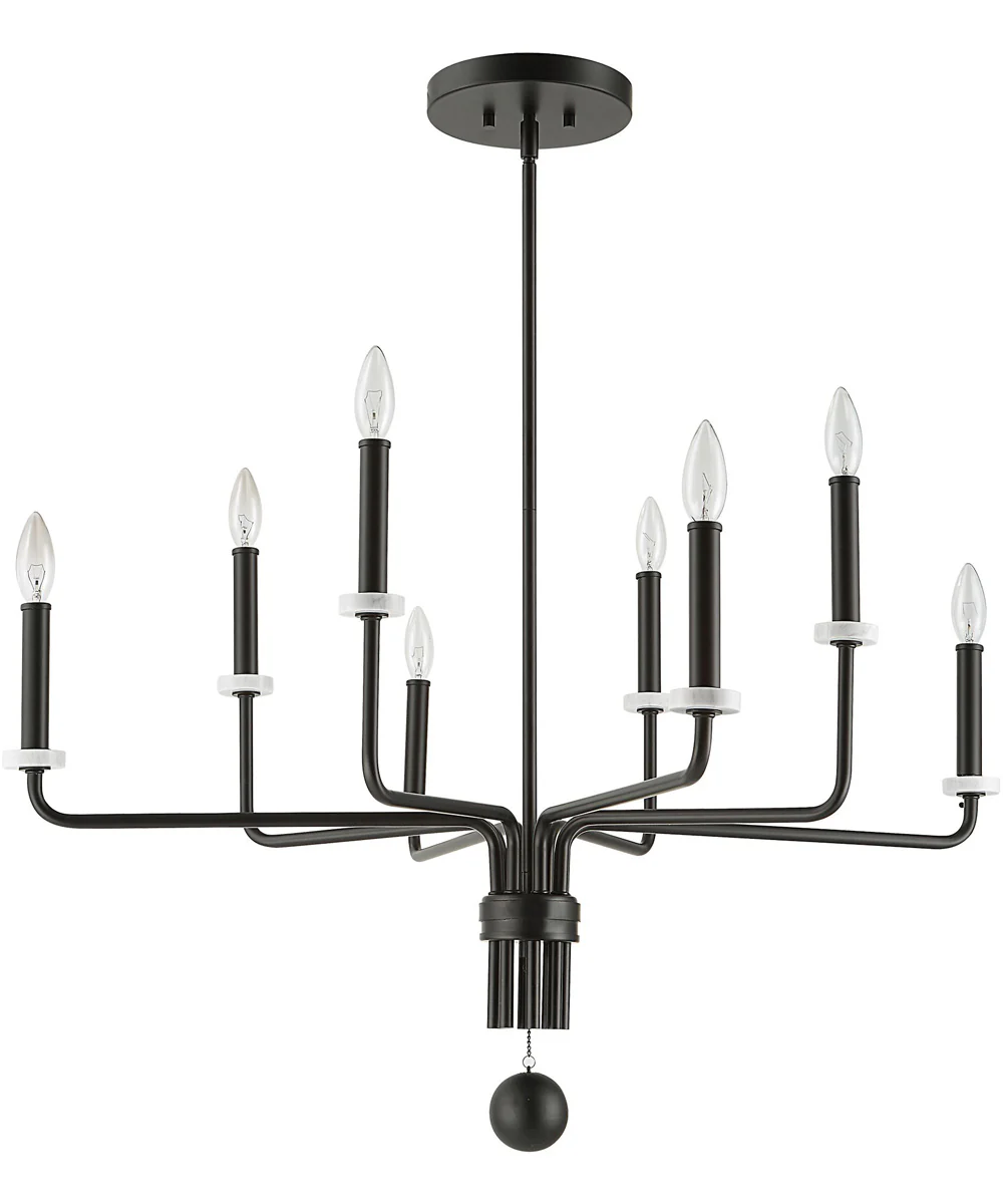 Ebony Elegance 8 Light Chandelier - Image 5