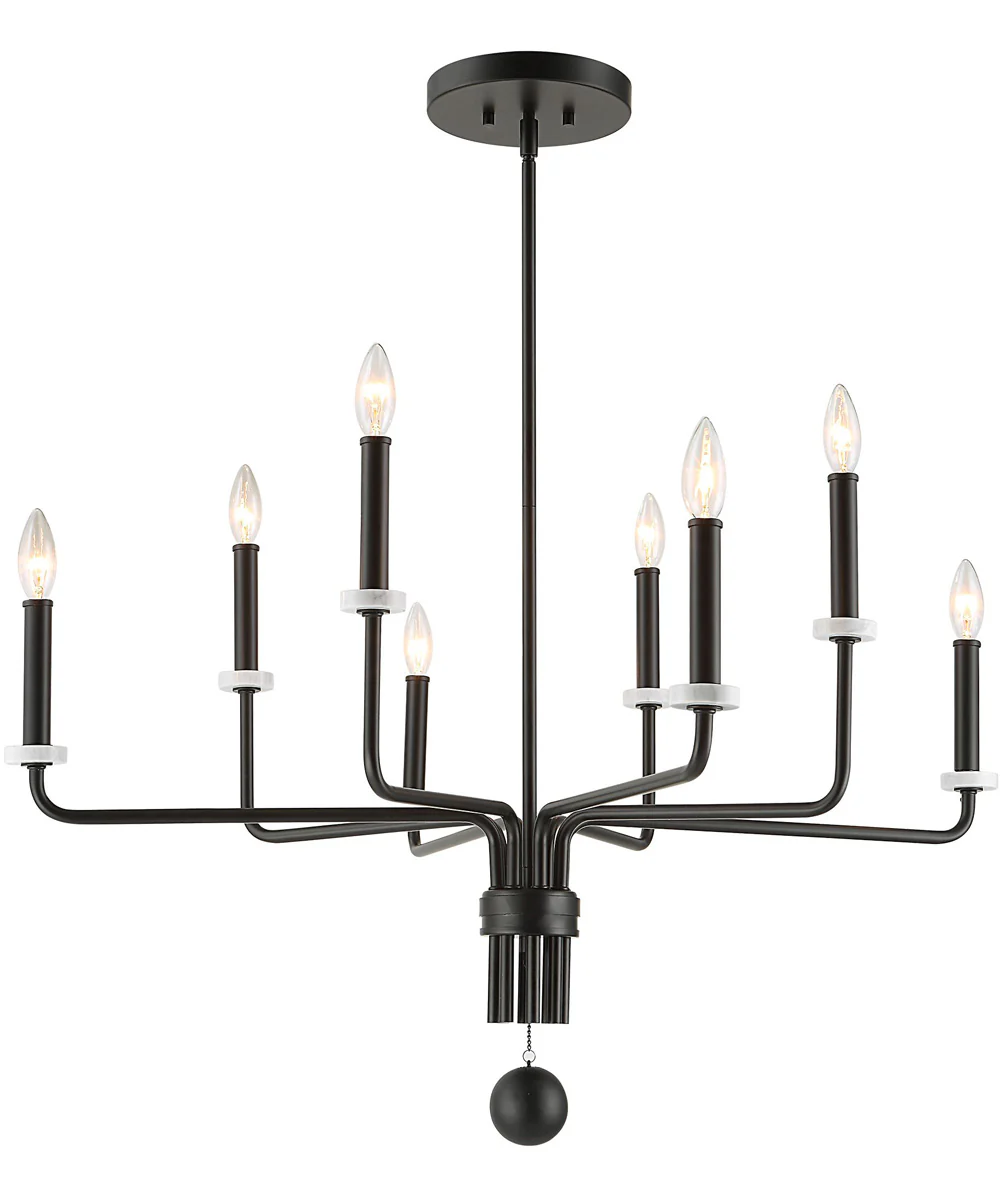 Ebony Elegance 8 Light Chandelier - Image 6