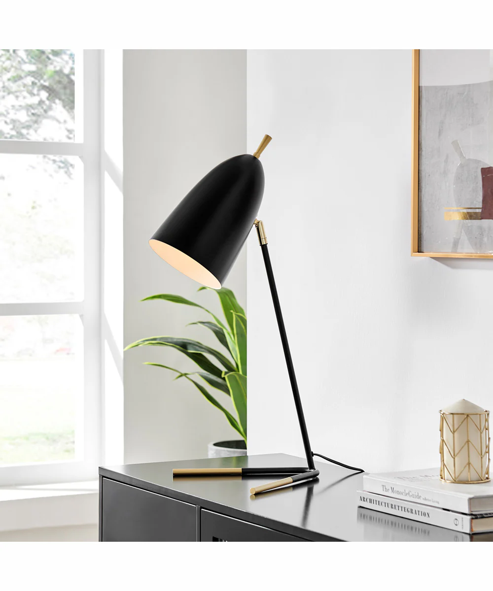 Edel 1-Light Metal Table Lamp Black - Image 3
