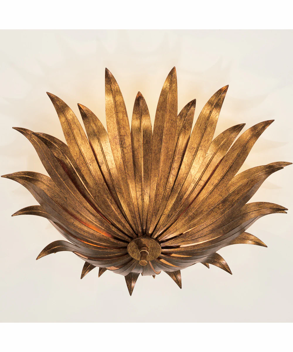 Eden 3-Light Semi-Flush Antique Gold - Image 3