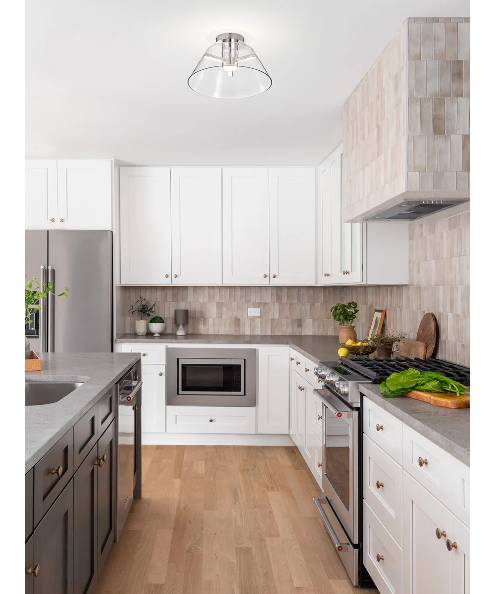 Edmond Close-to-Ceiling Polished Nickel - Image 2