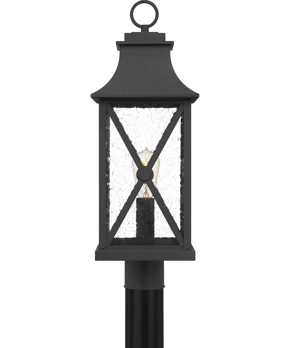 Ellerbee Large 1-light Outdoor Post Light Coastal Armour Aluminum Mottled Black - Image 4