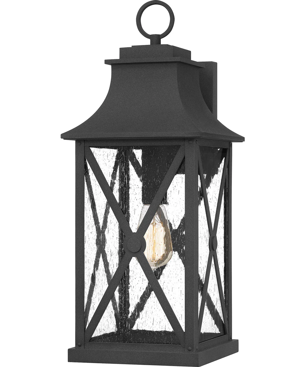 Ellerbee Large 1-light Outdoor Wall Light Coastal Armour Aluminum Mottled Black - Image 2