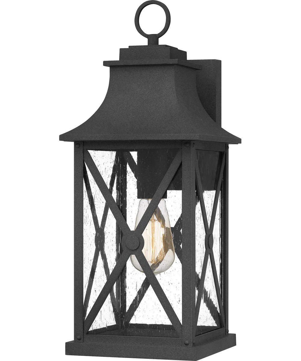 Ellerbee Medium 1-light Outdoor Wall Light Coastal Armour Aluminum Mottled Black