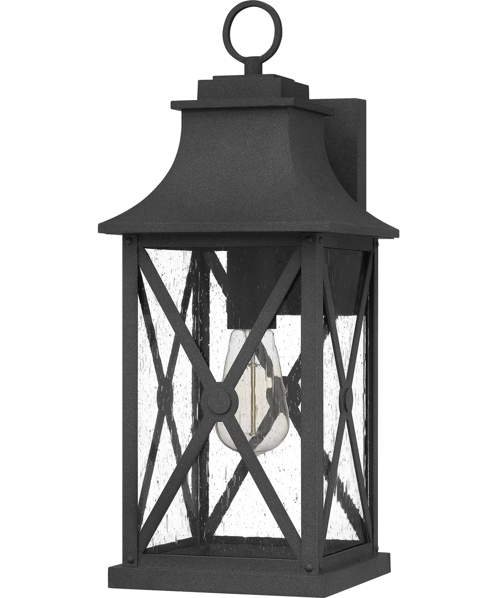 Ellerbee Medium 1-light Outdoor Wall Light Coastal Armour Aluminum Mottled Black - Image 3