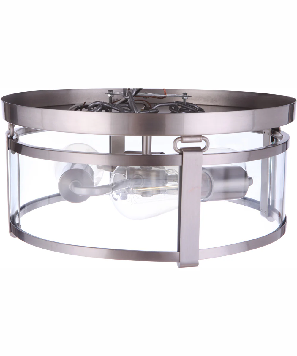 Elliot 3-Light Flush Mount Brushed Polished Nickel - Image 6