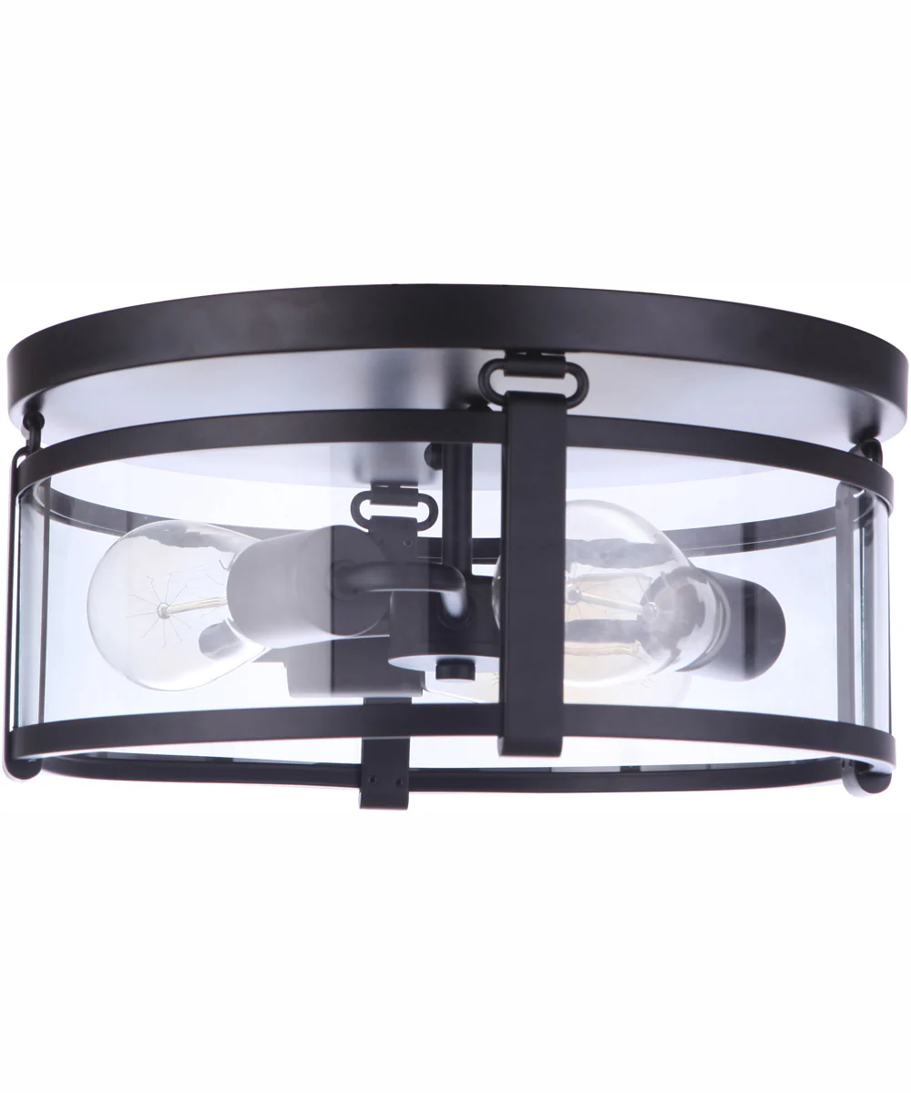 Elliot 3-Light Flush Mount Flat Black