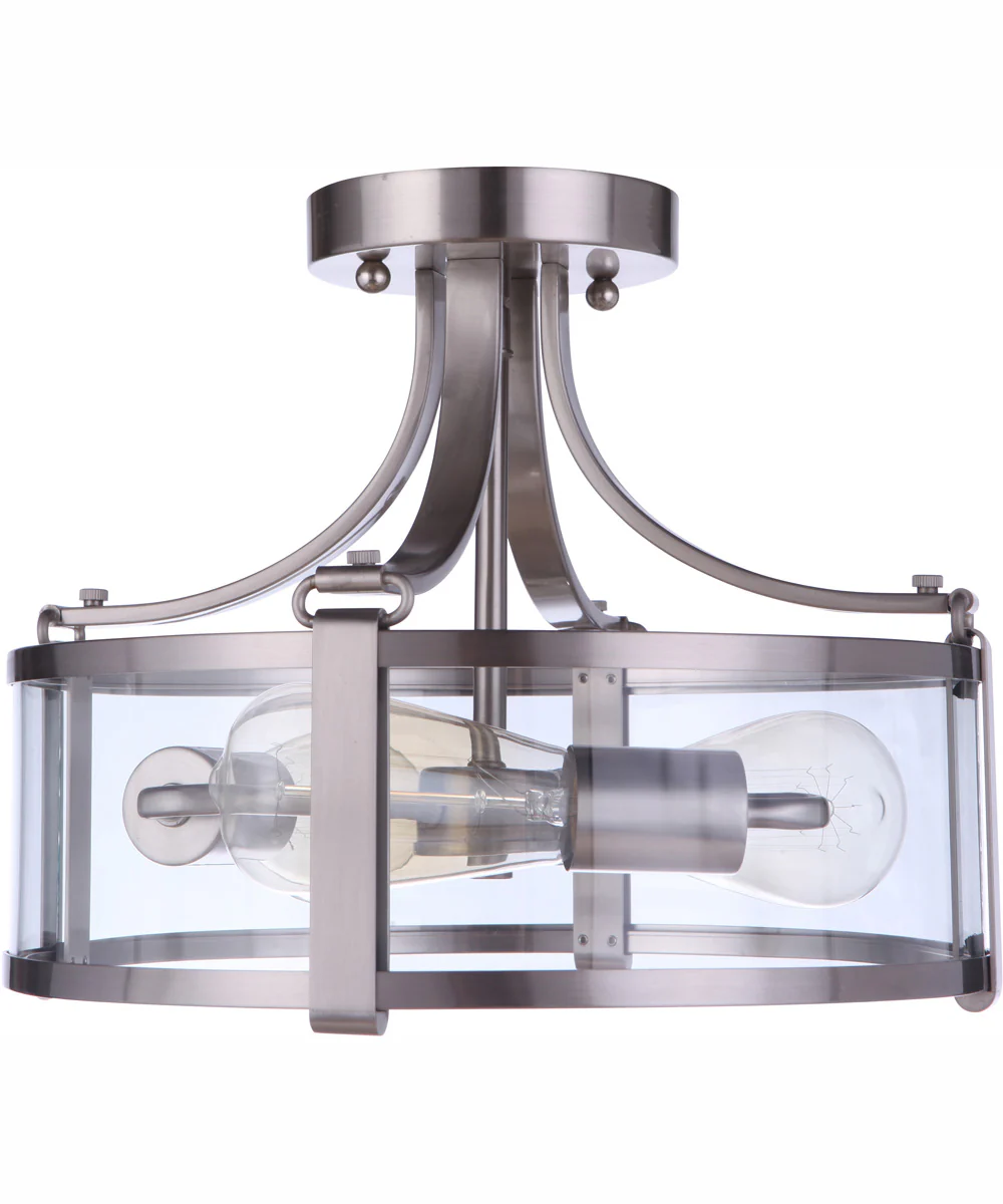 Elliot 3-Light Semi Flush Brushed Polished Nickel - Image 2
