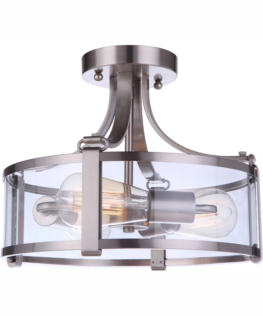 Elliot 3-Light Semi Flush Brushed Polished Nickel - Image 4