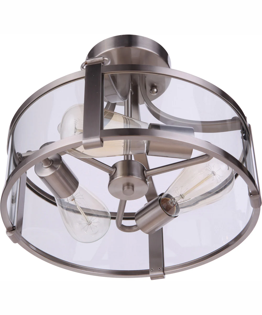 Elliot 3-Light Semi Flush Brushed Polished Nickel - Image 5