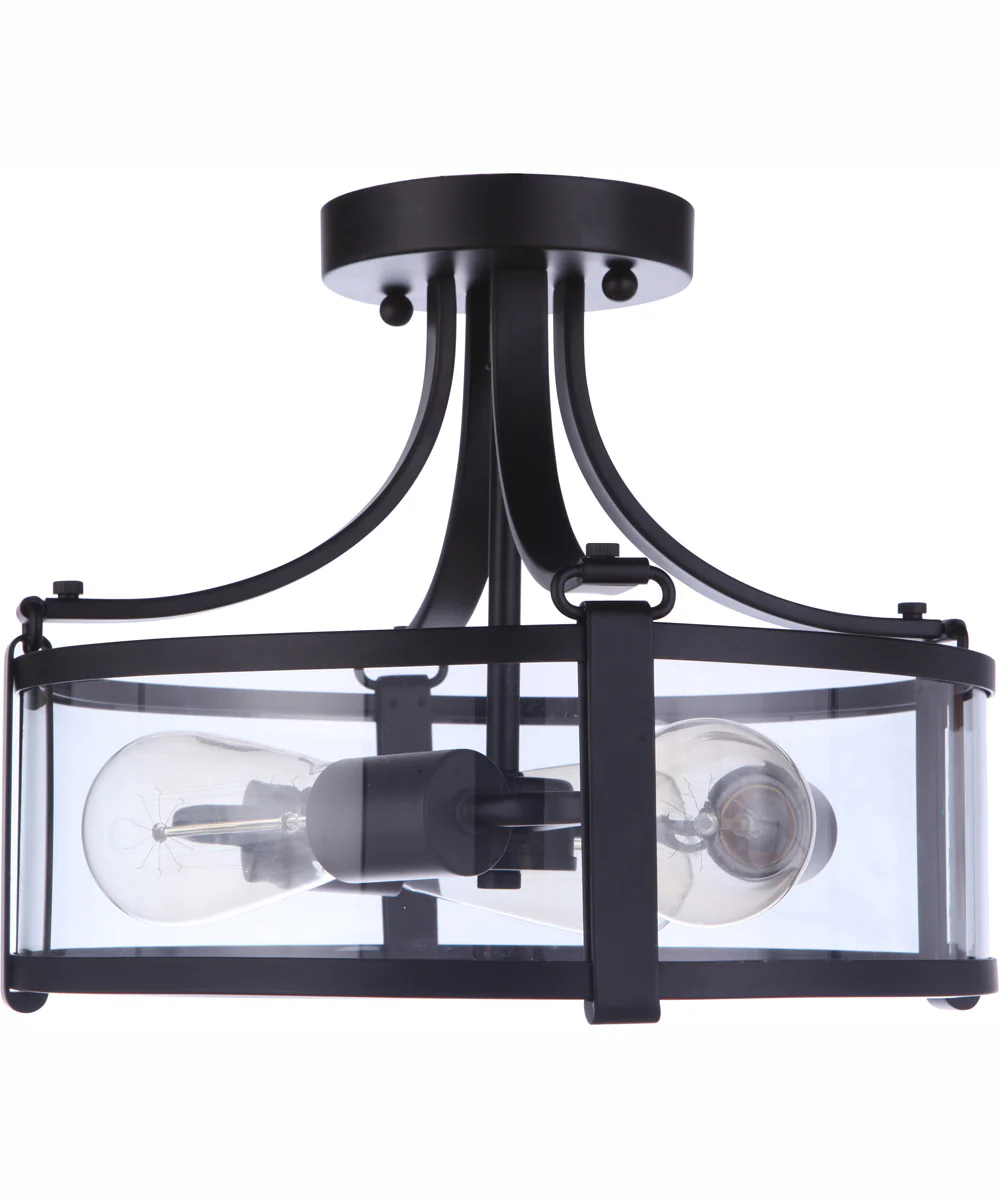 Elliot 3-Light Semi Flush Flat Black - Image 4