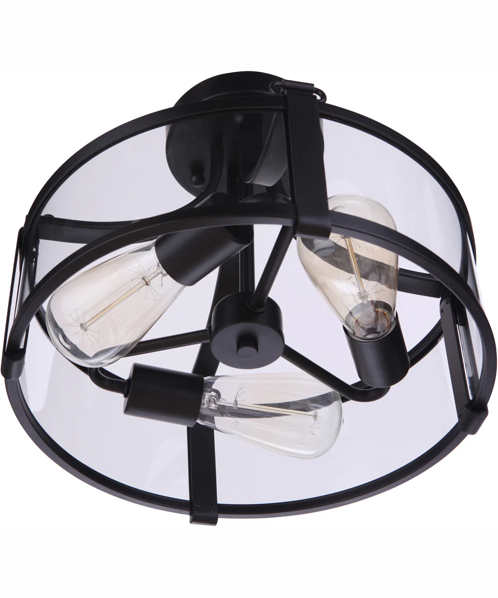 Elliot 3-Light Semi Flush Flat Black - Image 5