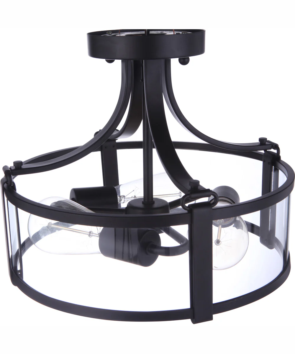 Elliot 3-Light Semi Flush Flat Black - Image 6