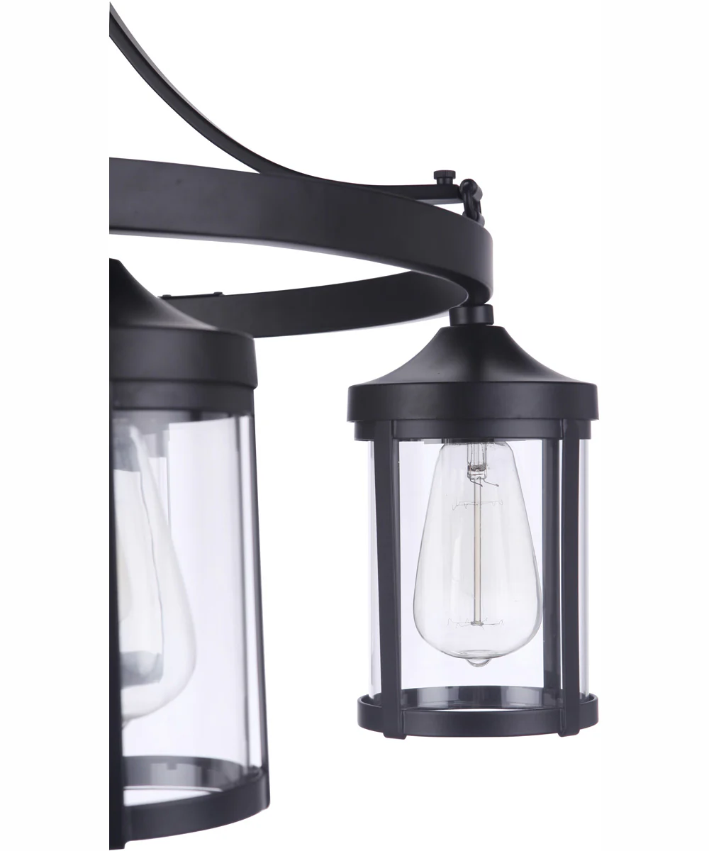 Elliot 5-Light Chandelier Flat Black - Image 3