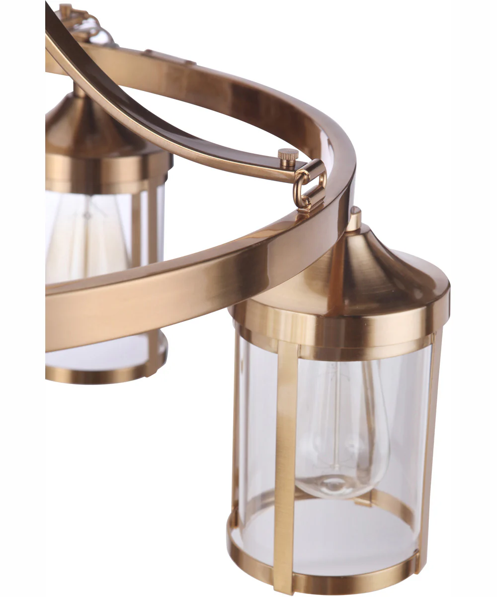 Elliot 5-Light Chandelier Satin Brass - Image 8