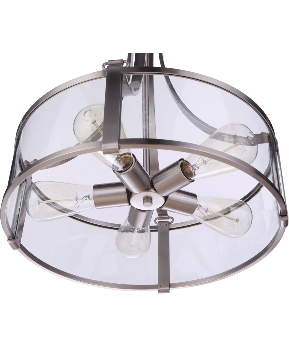 Elliot 5-Light Pendant Brushed Polished Nickel - Image 5