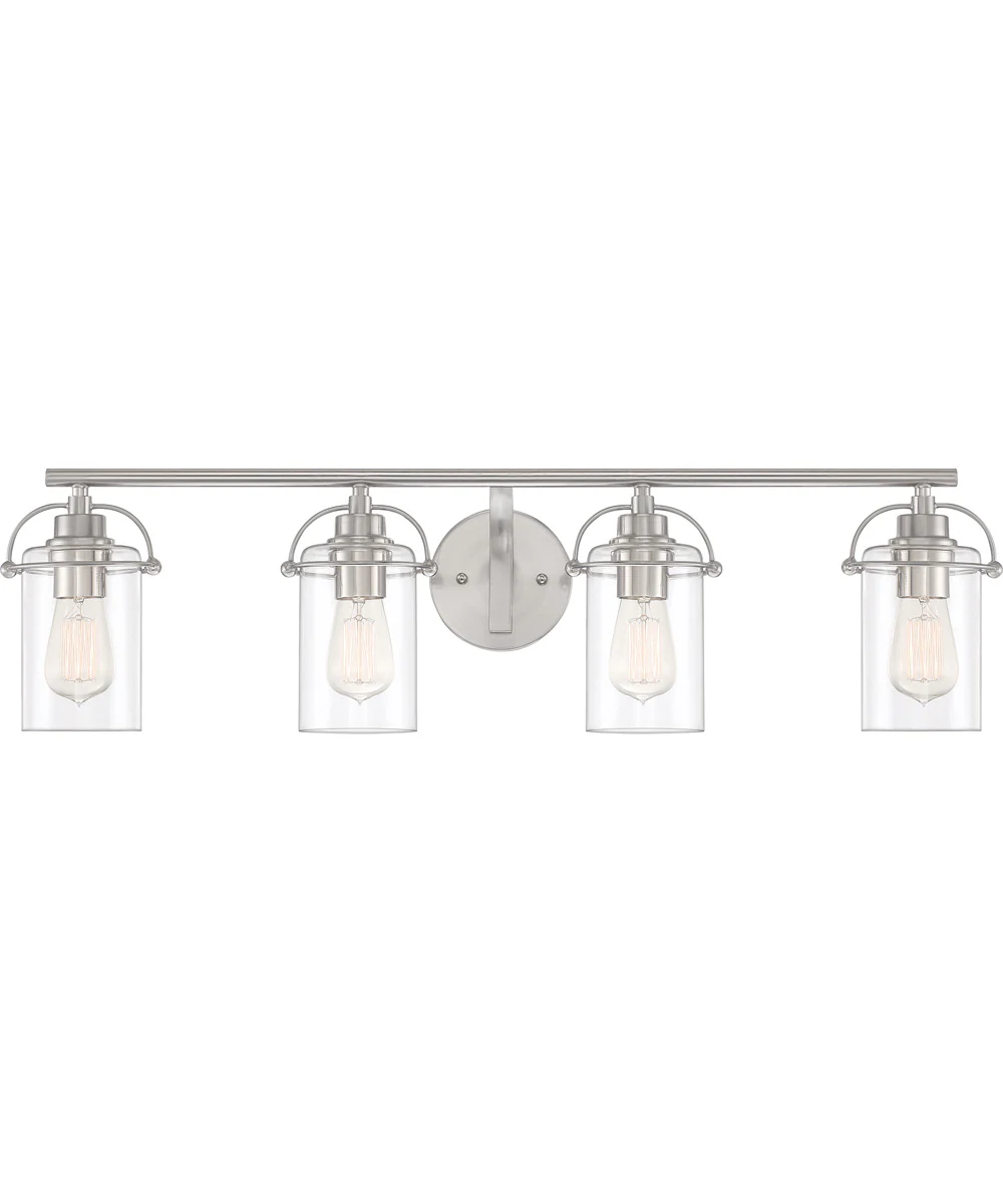 Emerson Extra Large 4-light Bath Light Brushed Nickel