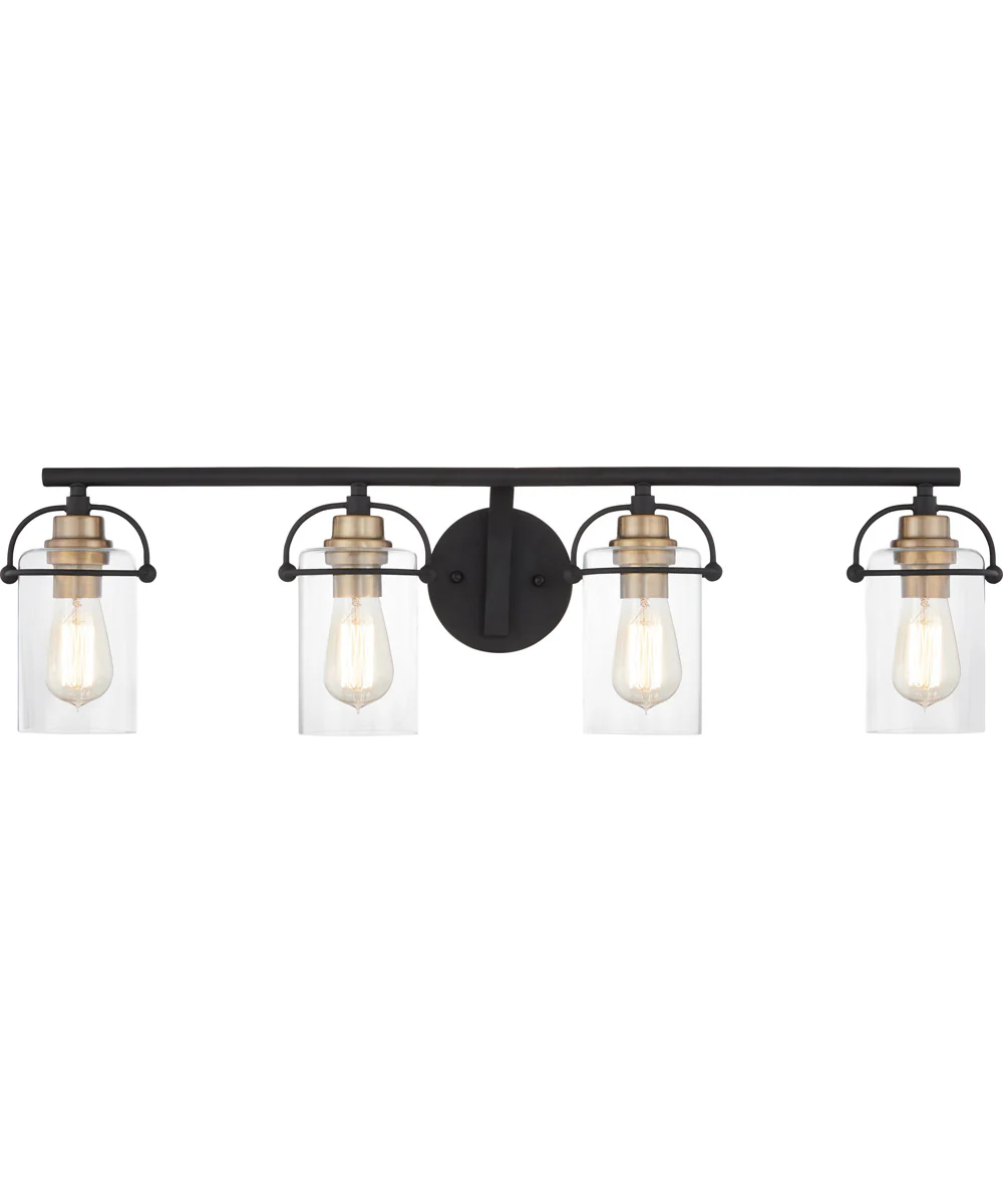 Emerson Extra Large 4-light Bath Light Matte Black