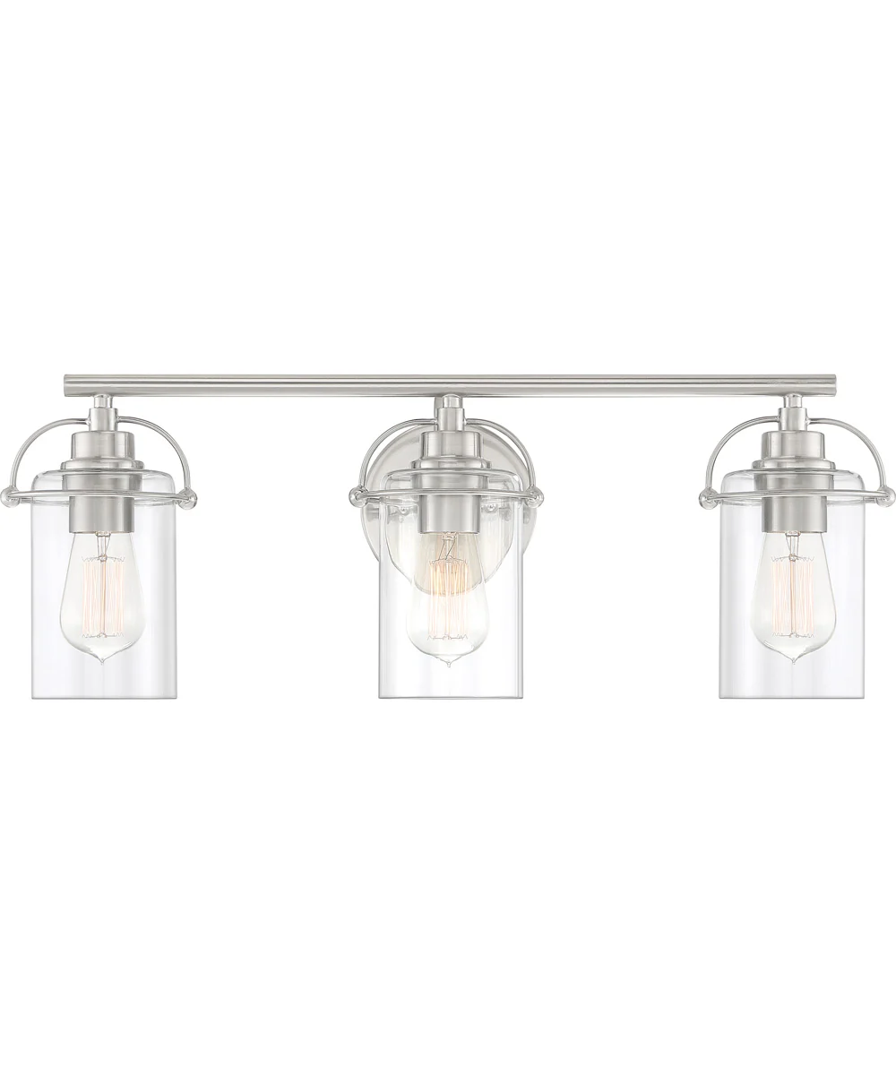 Emerson Large 3-light Bath Light Brushed Nickel