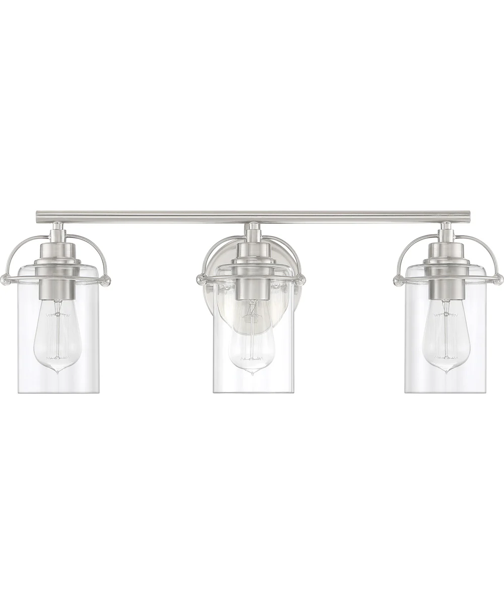 Emerson Large 3-light Bath Light Brushed Nickel - Image 3