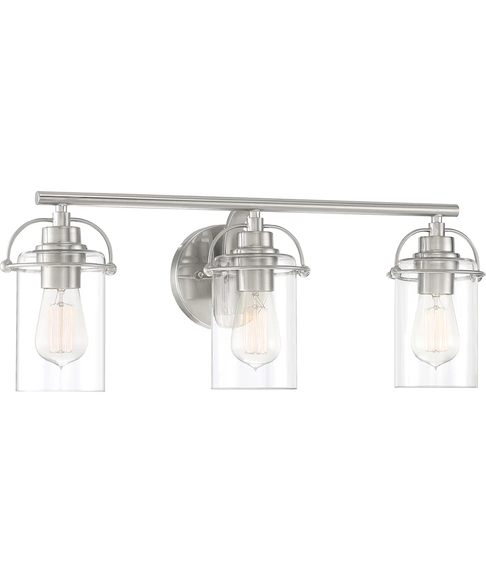 Emerson Large 3-light Bath Light Brushed Nickel - Image 4