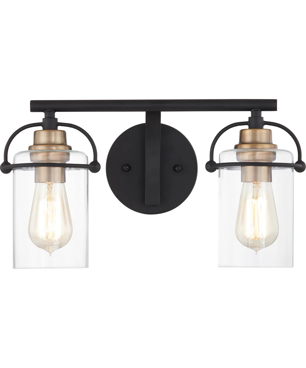 Emerson Medium 2-light Bath Light Matte Black - Image 2