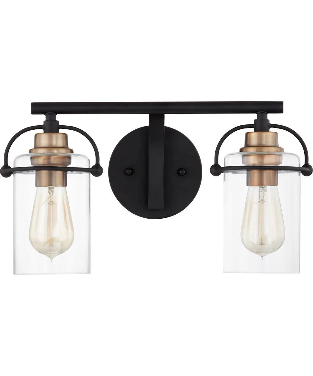 Emerson Medium 2-light Bath Light Matte Black - Image 3