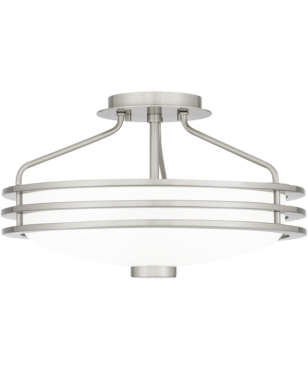 Emile 3-light Semi Flush Mount Brushed Nickel - Image 2