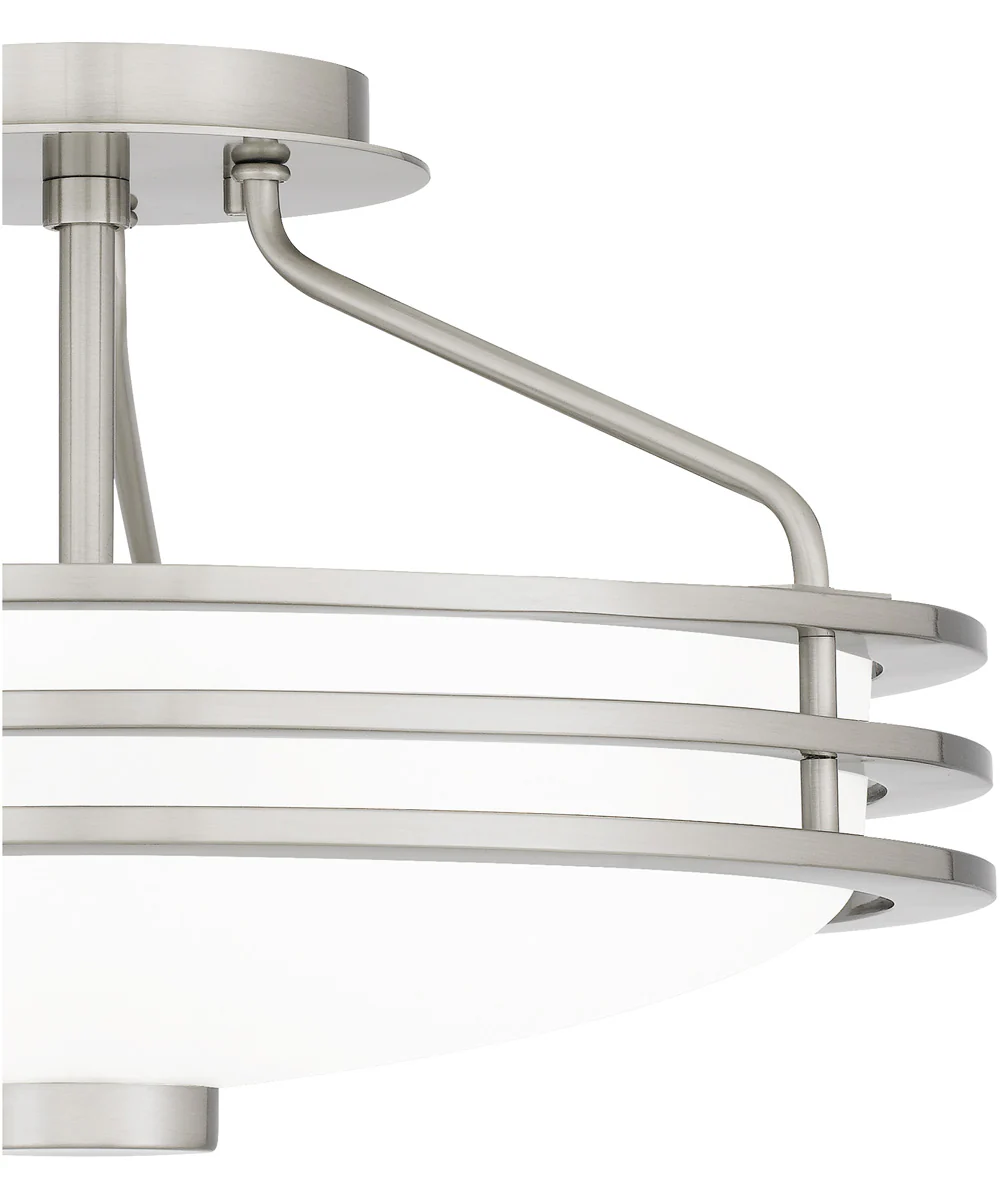 Emile 3-light Semi Flush Mount Brushed Nickel - Image 6