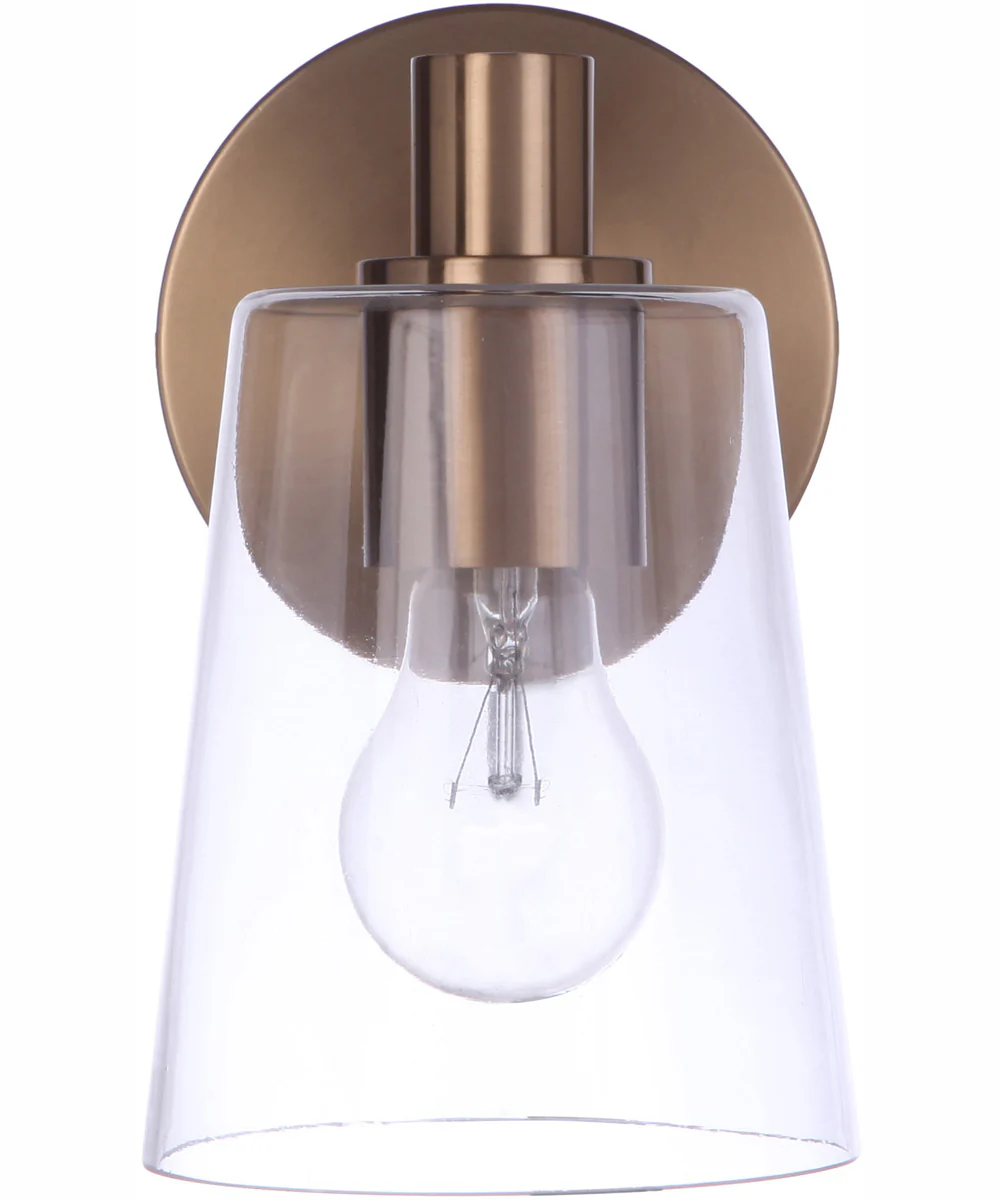 Emilio 1-Light Wall Sconce Satin Brass - Image 2