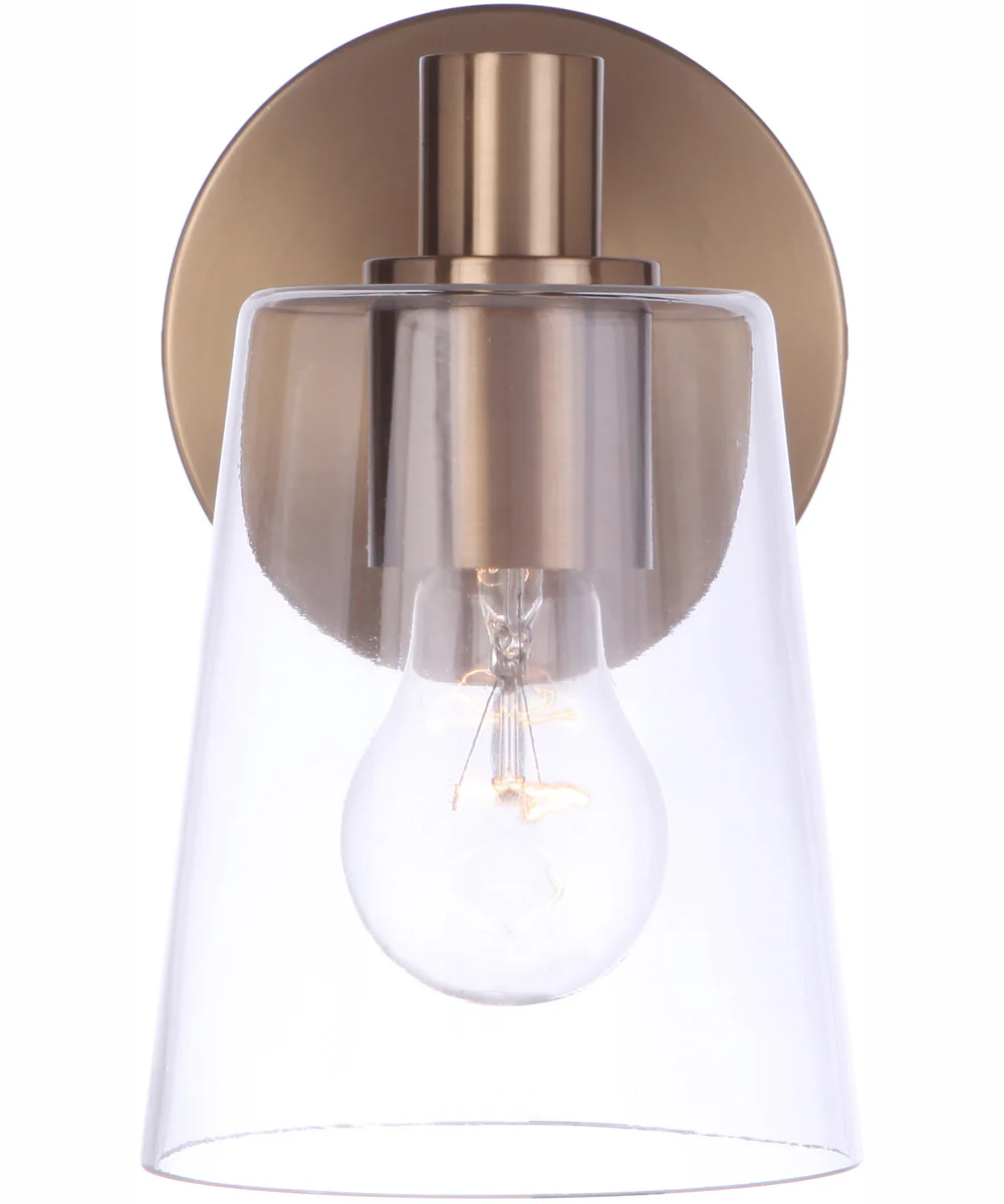 Emilio 1-Light Wall Sconce Satin Brass - Image 3