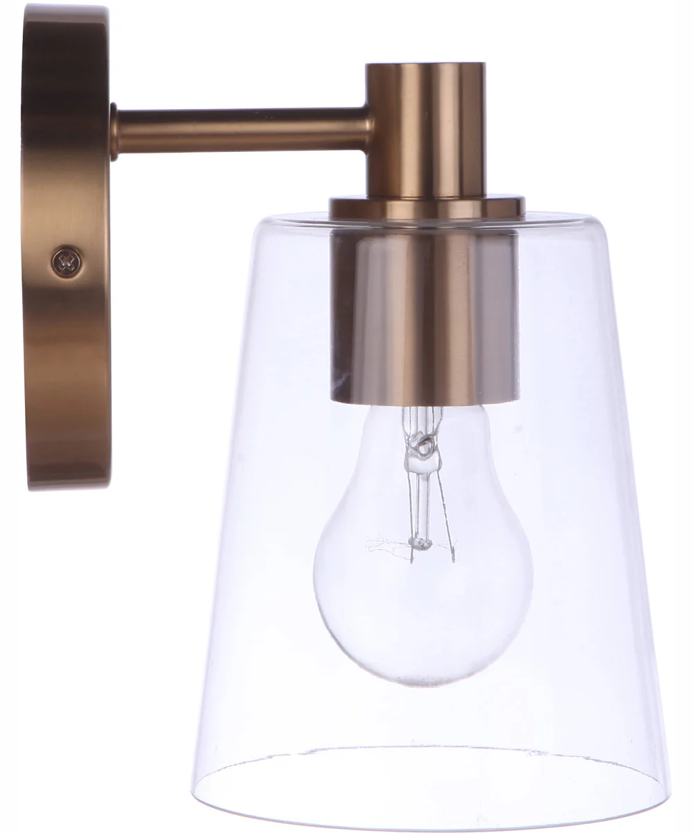 Emilio 1-Light Wall Sconce Satin Brass - Image 4