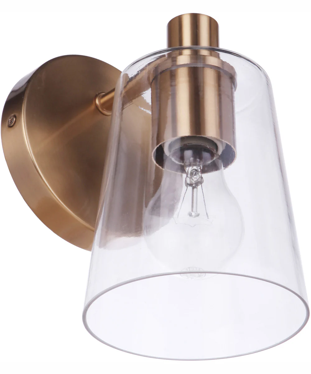 Emilio 1-Light Wall Sconce Satin Brass - Image 5