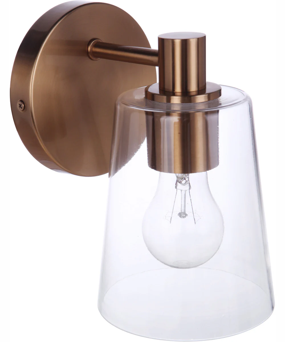 Emilio 1-Light Wall Sconce Satin Brass - Image 6