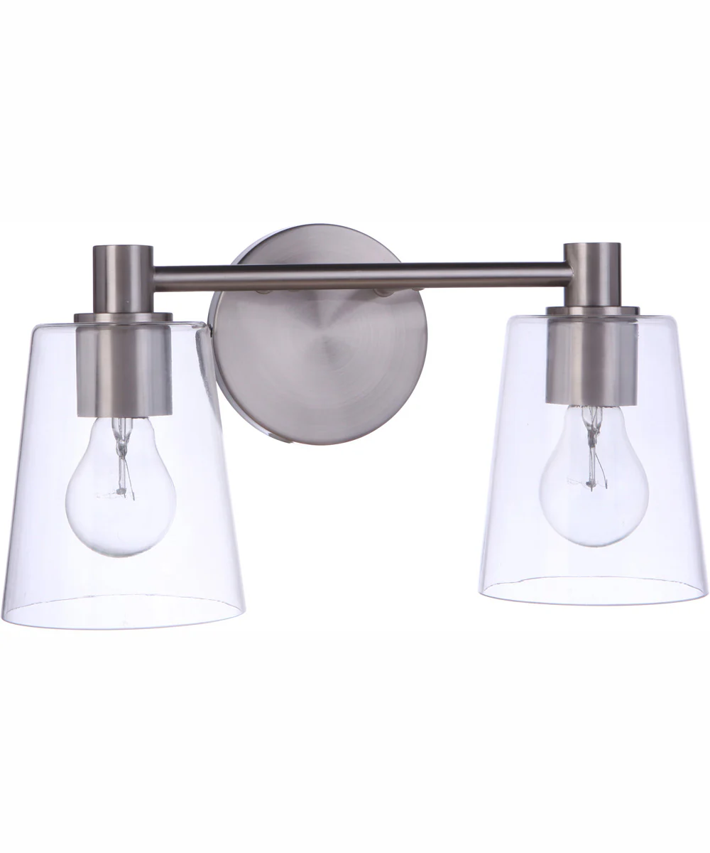 Emilio 2-Light Vanity Brushed Polished Nickel - Image 3