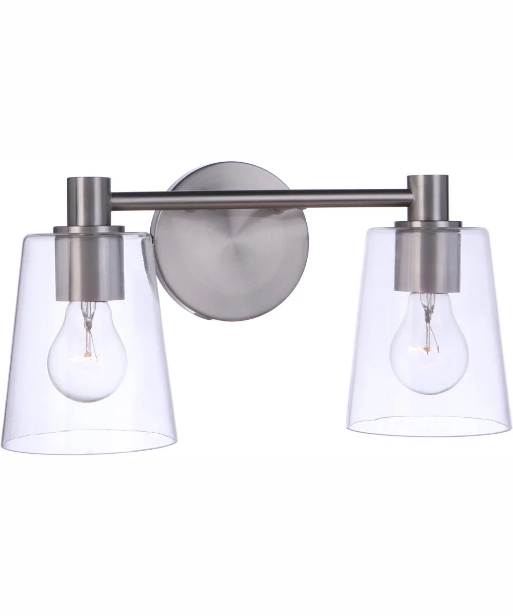 Emilio 2-Light Vanity Brushed Polished Nickel - Image 4