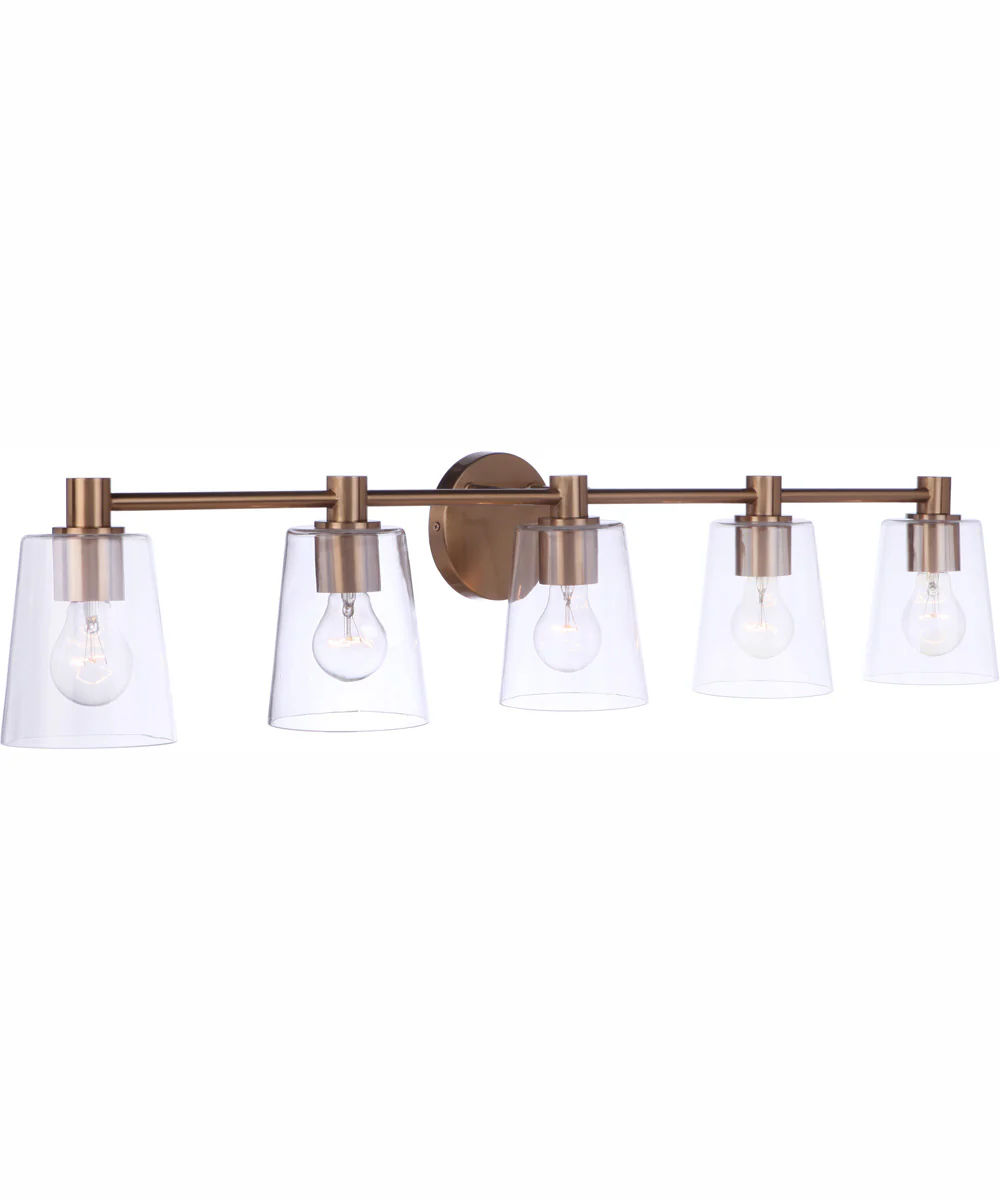 Emilio 5-Light Vanity Satin Brass - Image 2