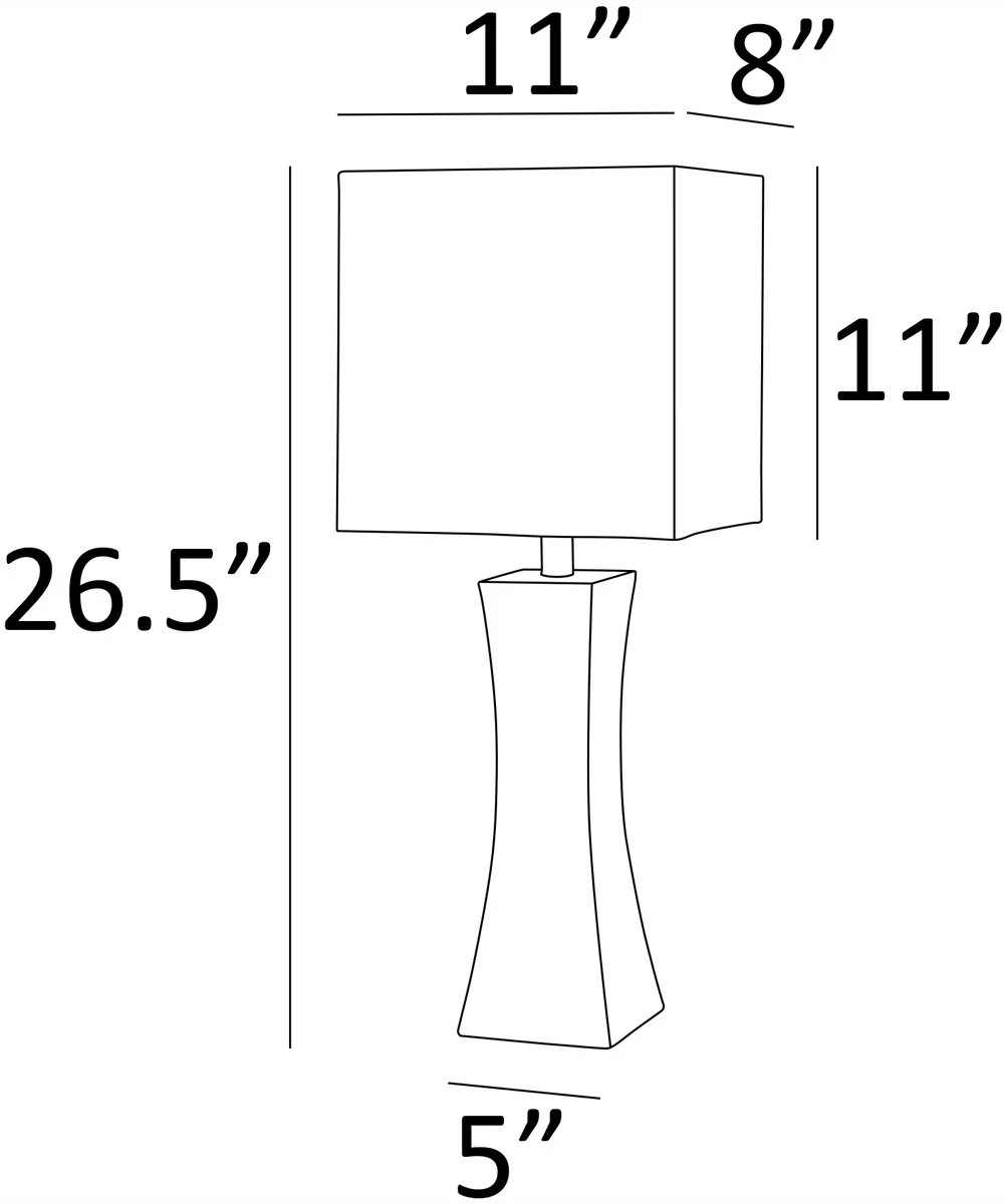 Enkel 2-Light 2 Pack-Table Lamp Dark Walnut Finish/Linen Fabric - Image 4