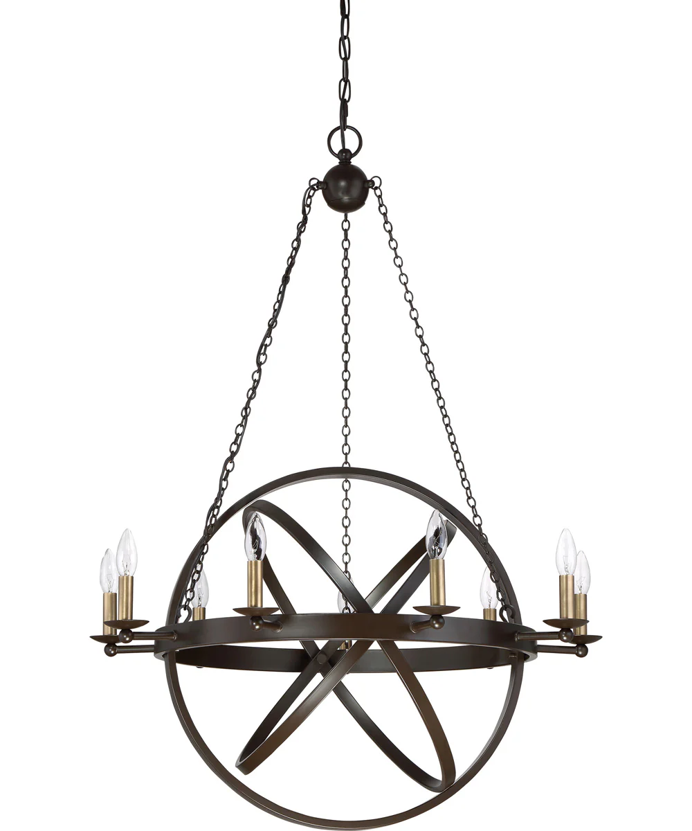 Eons 9-light Chandelier Western Bronze - Image 3