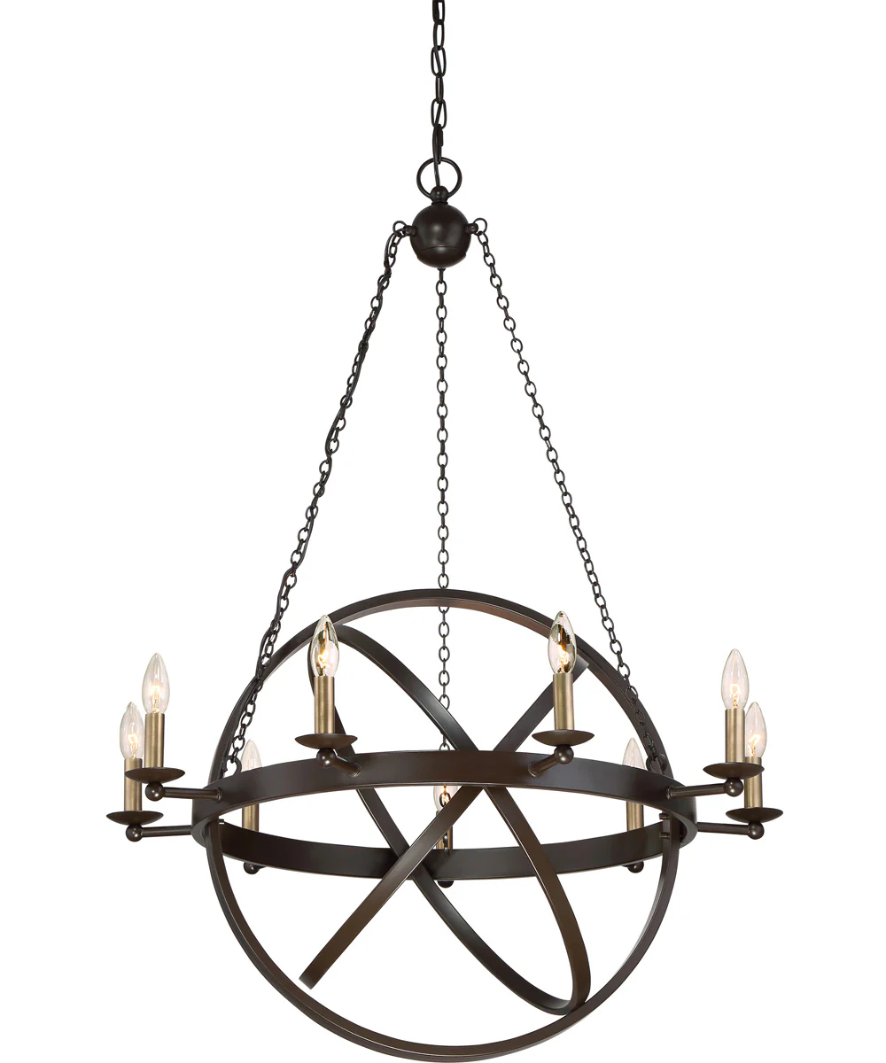 Eons 9-light Chandelier Western Bronze - Image 4