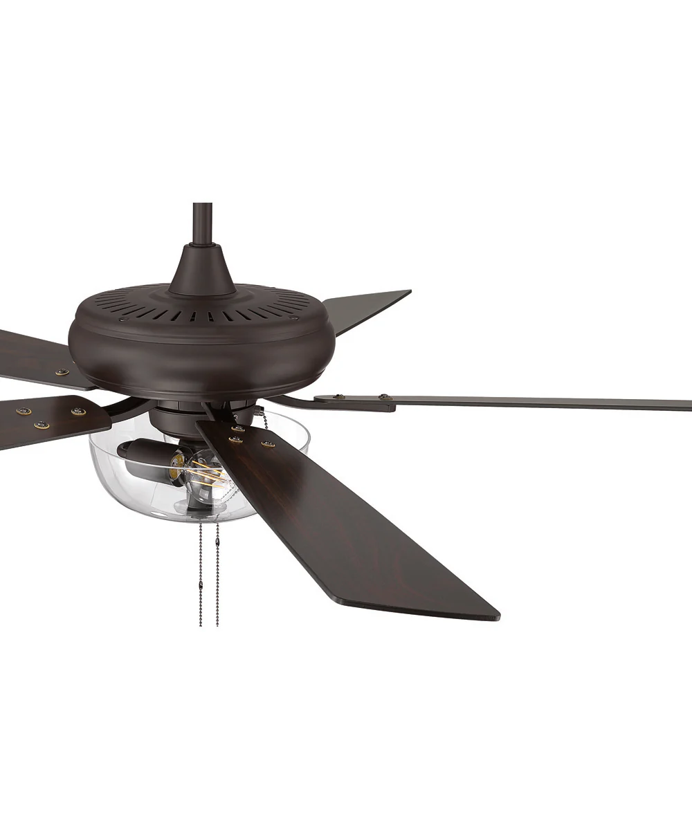 EOS 2 Light Clear Bowl 52" Ceiling Fan 2-Light Fan Classic Bronze - Image 13
